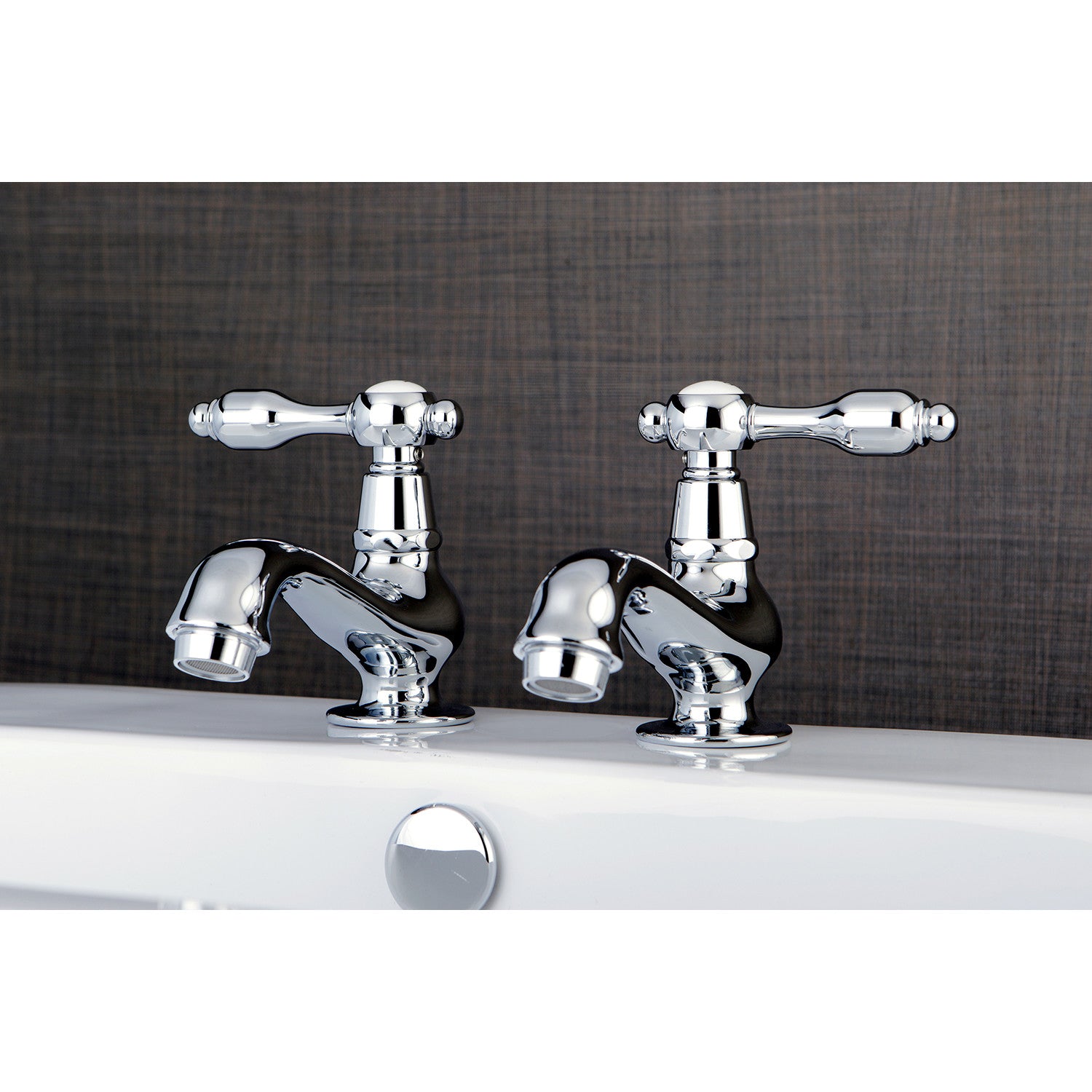 Kingston Heirloom KS1101TAL - Tudor Two-Handle Deck Mount Basin Tap Faucet, Polished Chrome — thumbnail 3